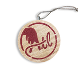 Wooden ATL Holiday Ornament in Red